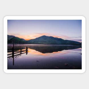 Buttermere lake at sunrise Sticker